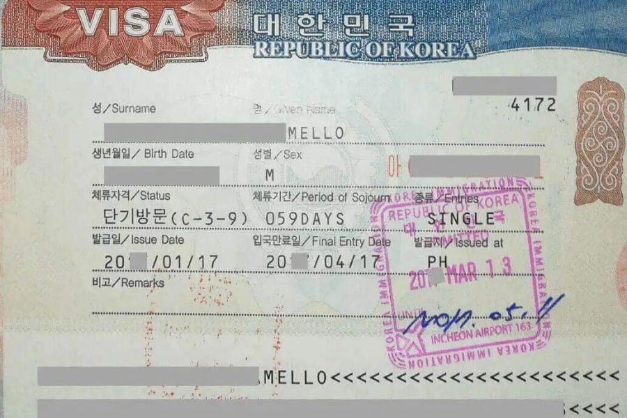 visa công tác Hàn Quốc