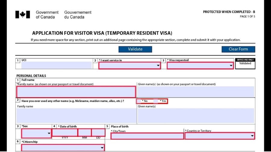 Hồ sơ xin visa du lịch Canada