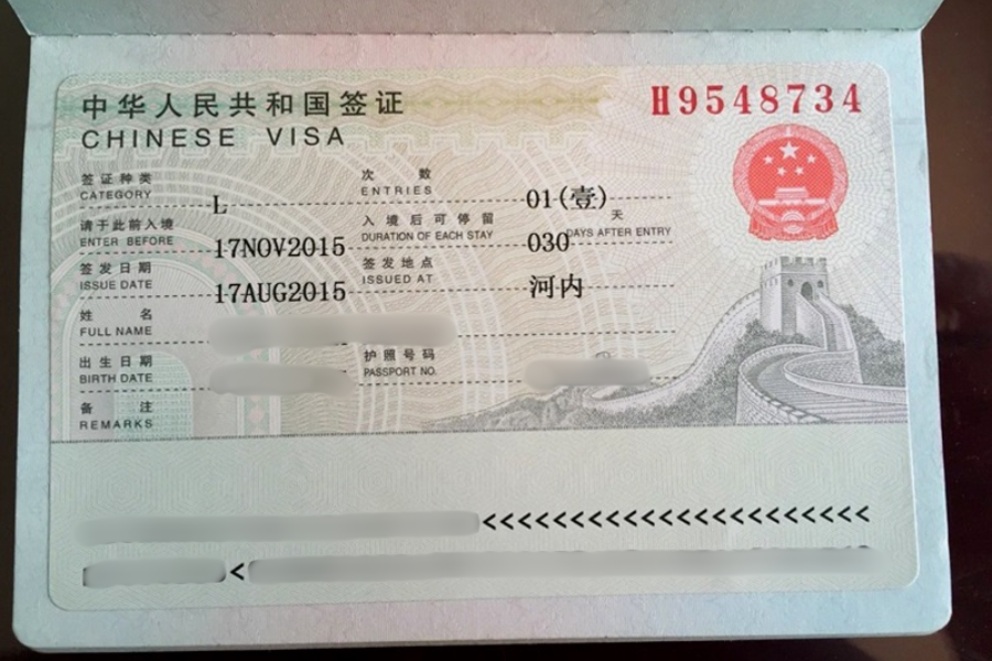 Visa du lịch Trung Quốc